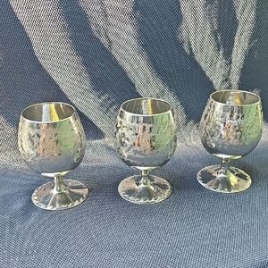 Elegant Silver Goblet Set